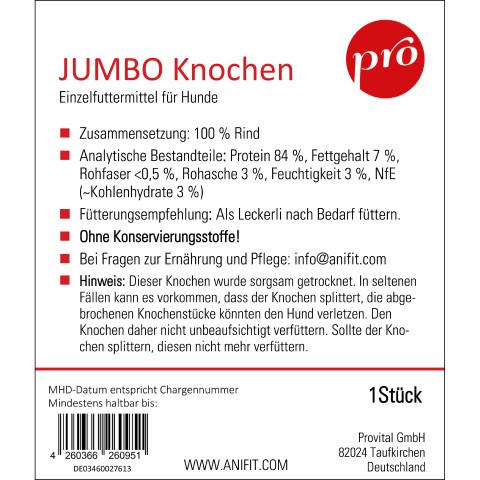 Dog Snacks Jumbo bone (Jumboknochen) 1 Piece -2- Anifit